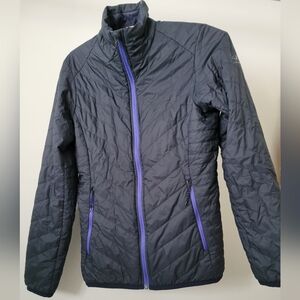 Icebreaker Women's Quilted Jacket - Dark Gray and Purple